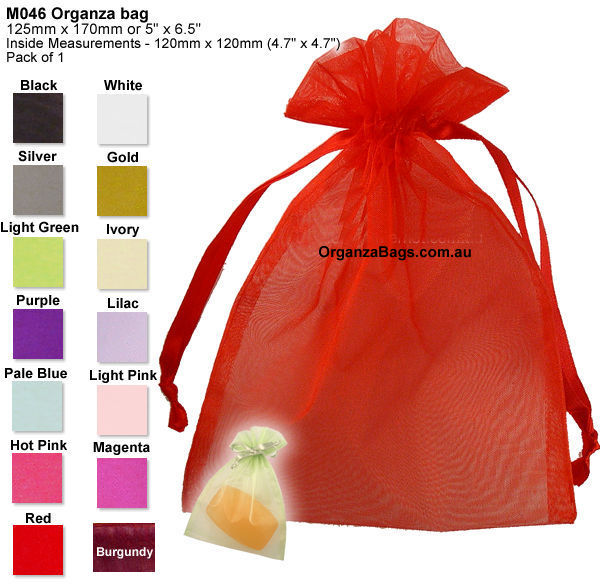 Krafters Korner 9.5x15cm Medium Organza Bags 6-Pack - Red | Catch.com.au