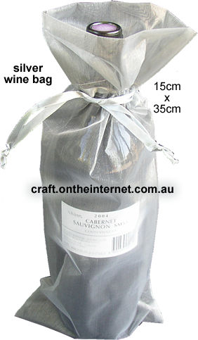 silver wine bag